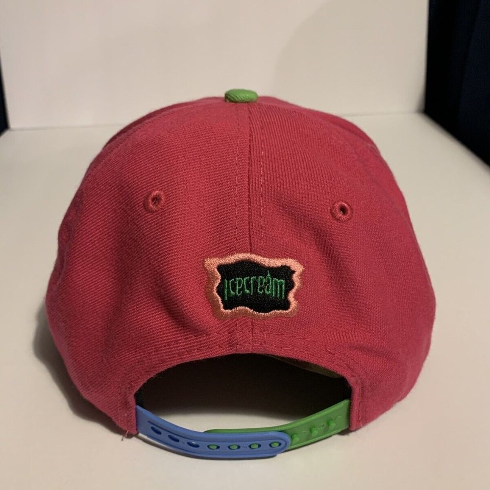 Y2K Ice Cream BBC Snapback Hat Cap Pink & Blue - Picture 3 of 4